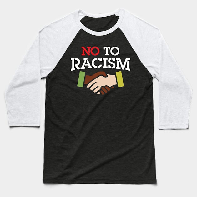 Stop Racism Baseball T-Shirt by CRE4TIX